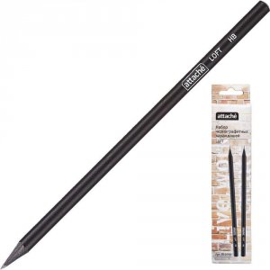 Круглый деревянный чернографитный карандаш Attache LOFT (919792)