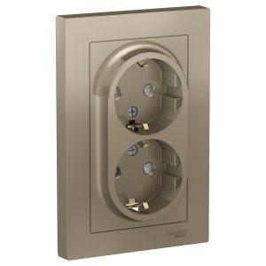 Двойная розетка Schneider Electric AtlasDesign (ATN000526)