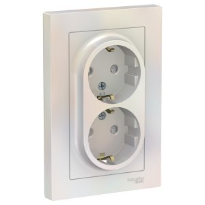 Двойная розетка Schneider Electric AtlasDesign (ATN000426)