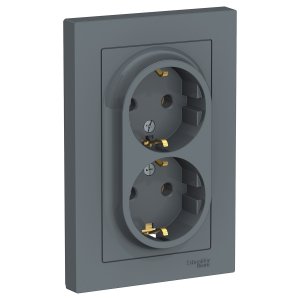 Двойная розетка Schneider Electric AtlasDesign (ATN000724)