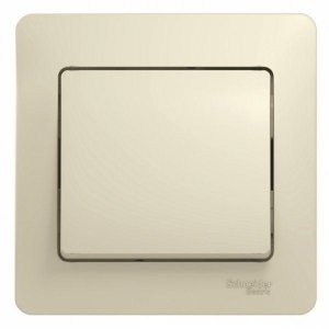 Одноклавишный выключатель Schneider Electric GSL000212 Glossa