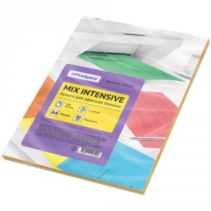 Цветная бумага OfficeSpace intensive mix (245180)