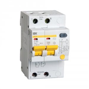 Автоматический выключатель дифференциального тока Iek Mad10-2-063-c-300 (MAD10-2-063-C-300)
