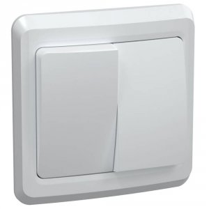 Двухклавишный выключатель Iek ВС10-2-0-ВБ ВЕГА (EVV20-K01-10-DM)