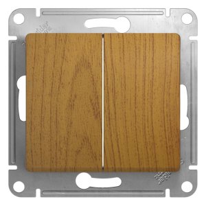 Двухклавишный выключатель Schneider Electric GLOSSA (GSL000551)