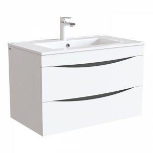 Тумба с умывальником IDDIS Cloud 80 подвесная, белая, с раковиной (CLO80W0i95K)
