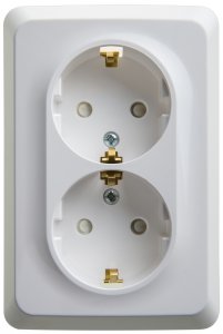 Двойная розетка Schneider Electric ЭТЮД (PC16-108B)