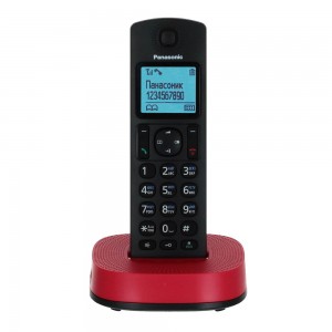 Телефон беспроводной DECT Panasonic KX-TGC310RUR Red/Black