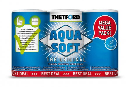 Туалетная бумага для биотуалетов Thetford Aqua Soft 6 рулонов (AS 6)