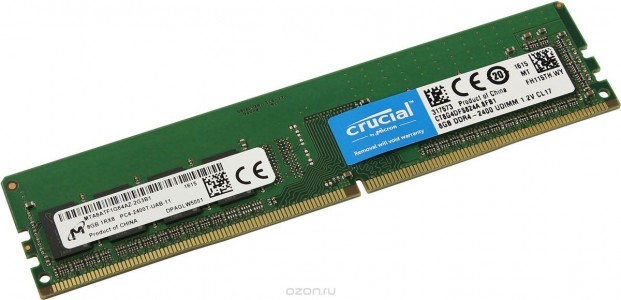 Модуль памяти Crucial DDR4 2400MHz PC4-19200 1.2V CL17