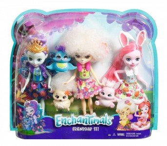 Набор Enchantimals из трех кукол со зверюшками
