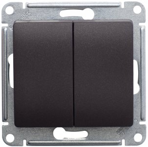 Двухклавишный переключатель Schneider Electric Gsl000865 glossa (GSL000865)