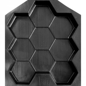 Форма для тротуарной плитки Ресурс СОТЫ 480x400x50 черный (2шт/уп) (14476)