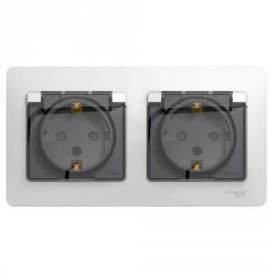 Двухместная розетка Schneider Electric GLOSSA (GSL000147)