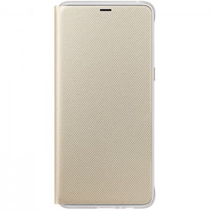 Чехол для сотового телефона Samsung Чехол-книжка Samsung для Galaxy A8+, поликарбонат, золотистый