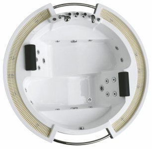 Акриловая ванна Gemy G9060B 210х210 с гидромассажем