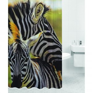 Штора для ванной Bath Plus Zebra Family Зебра HOT Print (DSP3032)