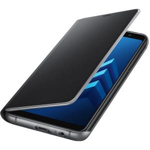 Чехол для сотового телефона Samsung Чехол-книжка Samsung для Galaxy A8+, поликарбонат, черный