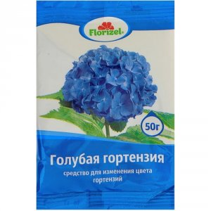 Удобрение для изменения цвета FlorizeL Голубая гортензия, для изменения цвета гортензий, 50 г (1269020) (4660019771740)