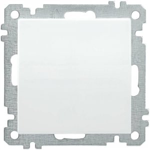 Одноклавишный выключатель Iek BOLERO ВС10-1-0-Б 1 клавиша с индикатором белый (EVB10-K01-10-1)