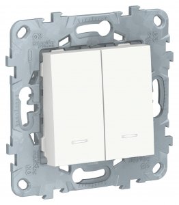 Двухклавишный двухмодульный выключатель Schneider Electric Unica New NU521118N