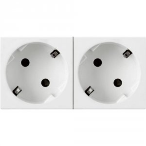 Двухместный механизм розетки Legrand Mosaic (77252)