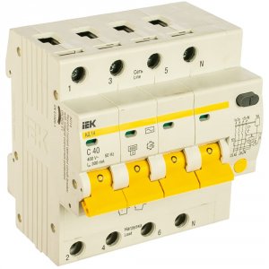 Дифференциальный автомат Iek АД-14 4п, 40А, C, 300мА (MAD10-4-040-C-300)