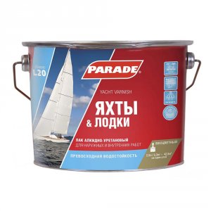Яхтный алкидно-уретановый лак PARADE L20 Яхты & Лодки (90001484885)