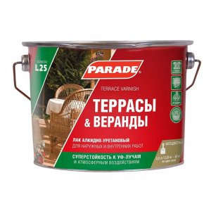 Алкидно-уретановый лак PARADE L25 Террасы & Веранды (90003467431)
