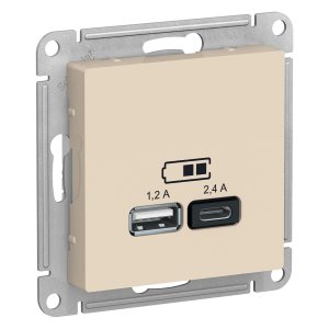 Usb розетка Schneider Electric AtlasDesign (ATN000239)