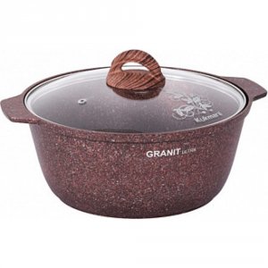 Кастрюля-жаровня Kukmara линия Granit ultra red (ТП9316)