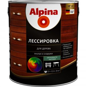 Антисептик глубокого проникновения ALPINA 2,5 л шелковисто-матовый
