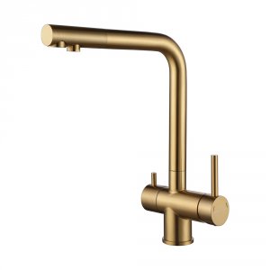 Смеситель для кухни Paulmark Skalen Sk213020-BG Брашированное золото