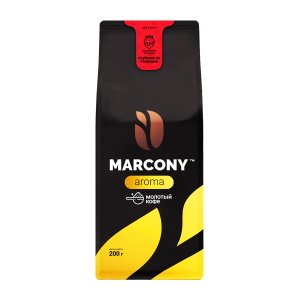 Кофе Marcony Кофе молотый Aroma со вкусом Клубники со сливками м/у 200 г (4680062530316)