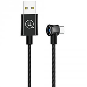 Дата-кабель USAMS U13 USB-A/C Smart Power-Off, Black (УТ000020270) (SJ341USB01 УТ000020270)