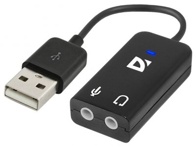 Звуковая карта Defender Audio USB - 2х3.5 Jack 0.1m (63002)