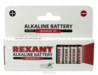 Батарейка REXANT LR03 1.5V 1200 mAh