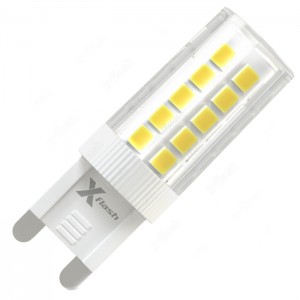 Лампочка X-flash G9 3W 230V желтый свет, керамика