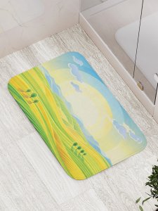 Противоскользящий коврик для ванной, сауны, бассейна JoyArty Веселые холмы (bath_14898)