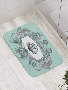 Противоскользящий коврик для ванной, сауны, бассейна JoyArty Морской совет (bath_8620)