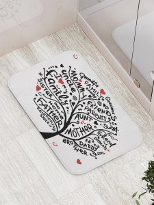 Противоскользящий коврик для ванной, сауны, бассейна JoyArty Семейное дерево (bath_6938)