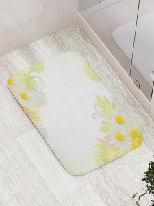 Противоскользящий коврик для ванной, сауны, бассейна JoyArty Ромашки (bath_26489)