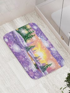 Противоскользящий коврик для ванной, сауны, бассейна JoyArty Зимние сказки (bath_5754)