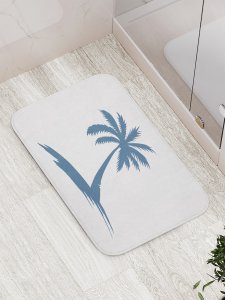Противоскользящий коврик для ванной, сауны, бассейна JoyArty Синяя пальма (bath_4821)