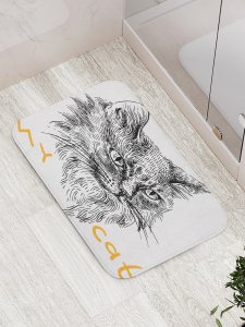 Противоскользящий коврик для ванной, сауны, бассейна JoyArty Мой кот (bath_30118)