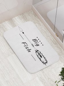 Противоскользящий коврик для ванной, сауны, бассейна JoyArty Стрела и надпись (bath_4673)