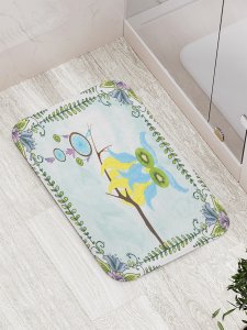 Противоскользящий коврик для ванной, сауны, бассейна JoyArty Сова и ловец снов (bath_7473)