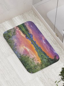 Противоскользящий коврик для ванной, сауны, бассейна JoyArty Небесное озеро (bath_8990)