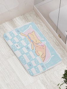 Противоскользящий коврик для ванной, сауны, бассейна JoyArty Кошачьи нежности (bath_9645)