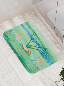 Противоскользящий коврик для ванной, сауны, бассейна JoyArty Природа и птицы (bath_7807)